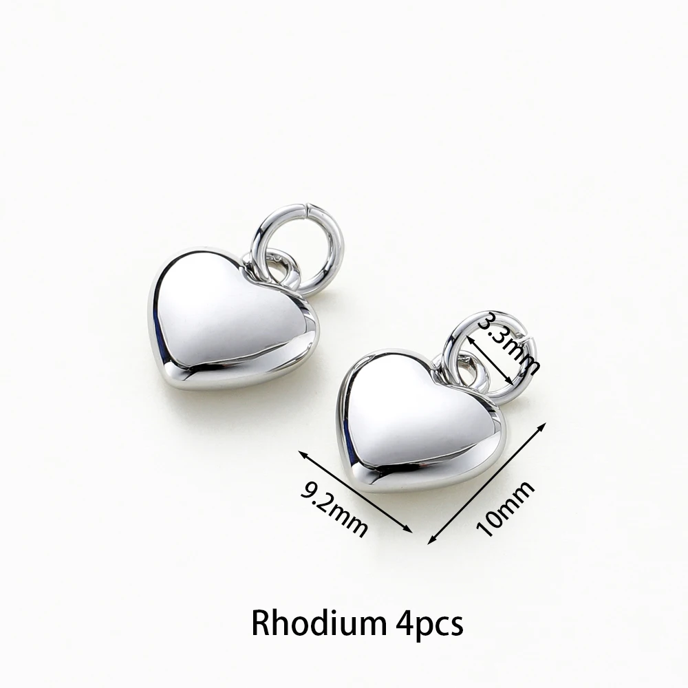 Gold Plated Heart Charms for Jewelry MakingGold Plated Heart