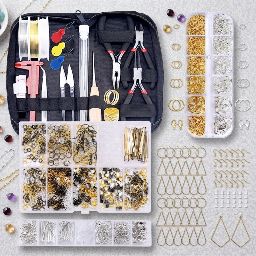 Jewelry Beading and Repair Kit with Essential ToolsBeading and