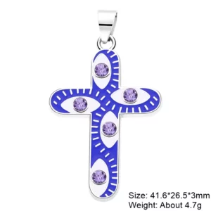 Juya 18K Gold Silver Plated Enamel Cross Charms18K Gold Enamel - Image 21