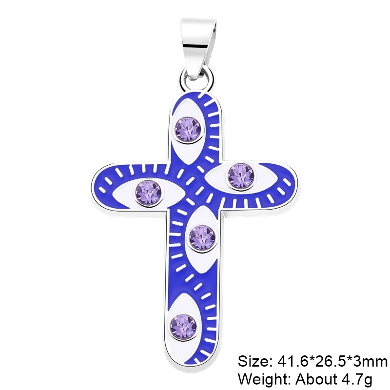 Juya 18K Gold Silver Plated Enamel Cross Charms18K Gold Enamel