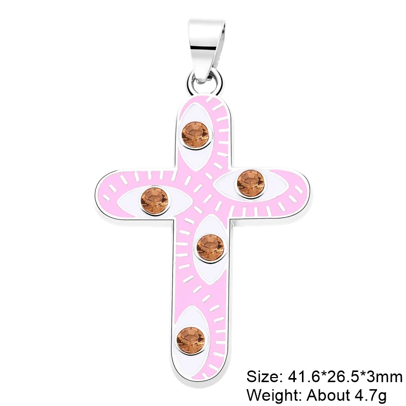 Juya 18K Gold Silver Plated Enamel Cross Charms18K Gold Enamel