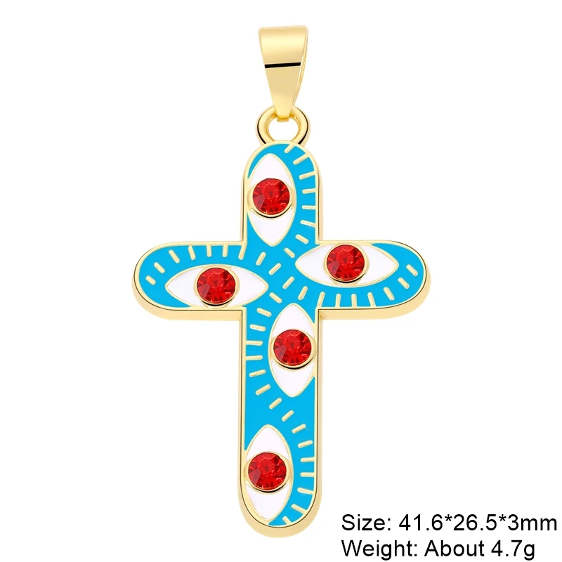 Juya 18K Gold Silver Plated Enamel Cross Charms18K Gold Enamel