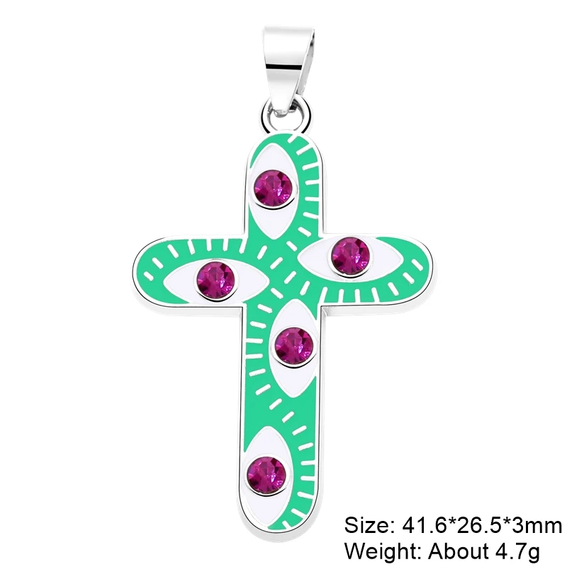 Juya 18K Gold Silver Plated Enamel Cross Charms18K Gold Enamel