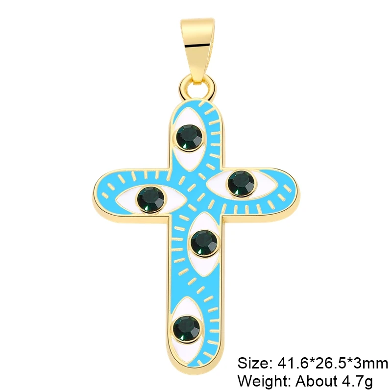 Juya 18K Gold Silver Plated Enamel Cross Charms18K Gold Enamel