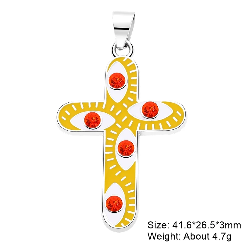 Juya 18K Gold Silver Plated Enamel Cross Charms18K Gold Enamel