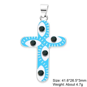 Juya 18K Gold Silver Plated Enamel Cross Charms18K Gold Enamel - Image 18