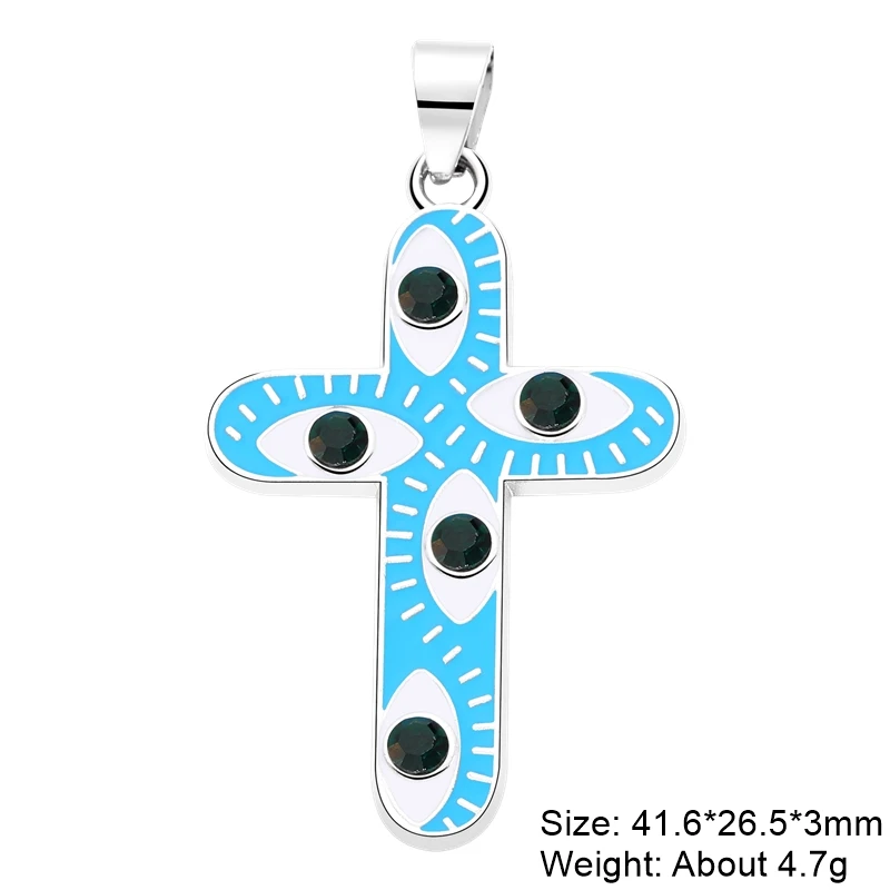 Juya 18K Gold Silver Plated Enamel Cross Charms18K Gold Enamel