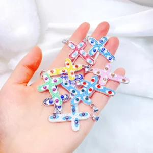 Juya 18K Gold Silver Plated Enamel Cross Charms18K Gold Enamel - Image 5