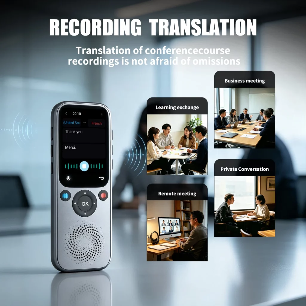 AI Language Translator Device 138 Languages, Real-Time Translation, Photo