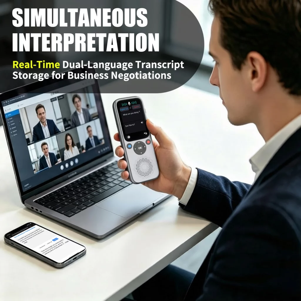 AI Language Translator Device 138 Languages, Real-Time Translation, Photo