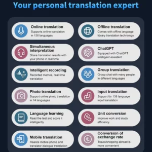AI Language Translator Device 138 Languages, Real-Time Translation, Photo - Image 8