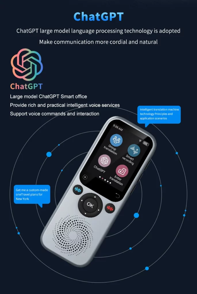 AI Language Translator Device 138 Languages, Real-Time Translation, Photo