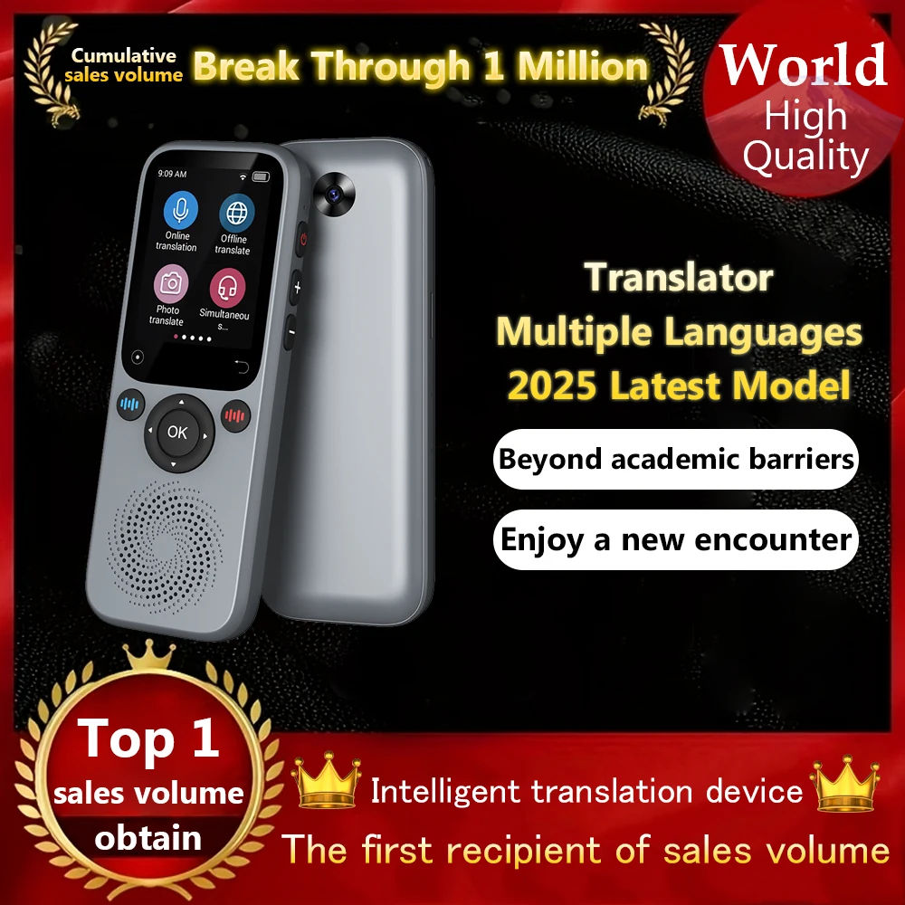 AI Language Translator Device 138 Languages, Real-Time Translation, Photo