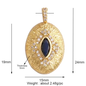 Light Luxury Evil Eye Charm Pendant GoldEvil Eye Charm Pendant, 18K - Image 20