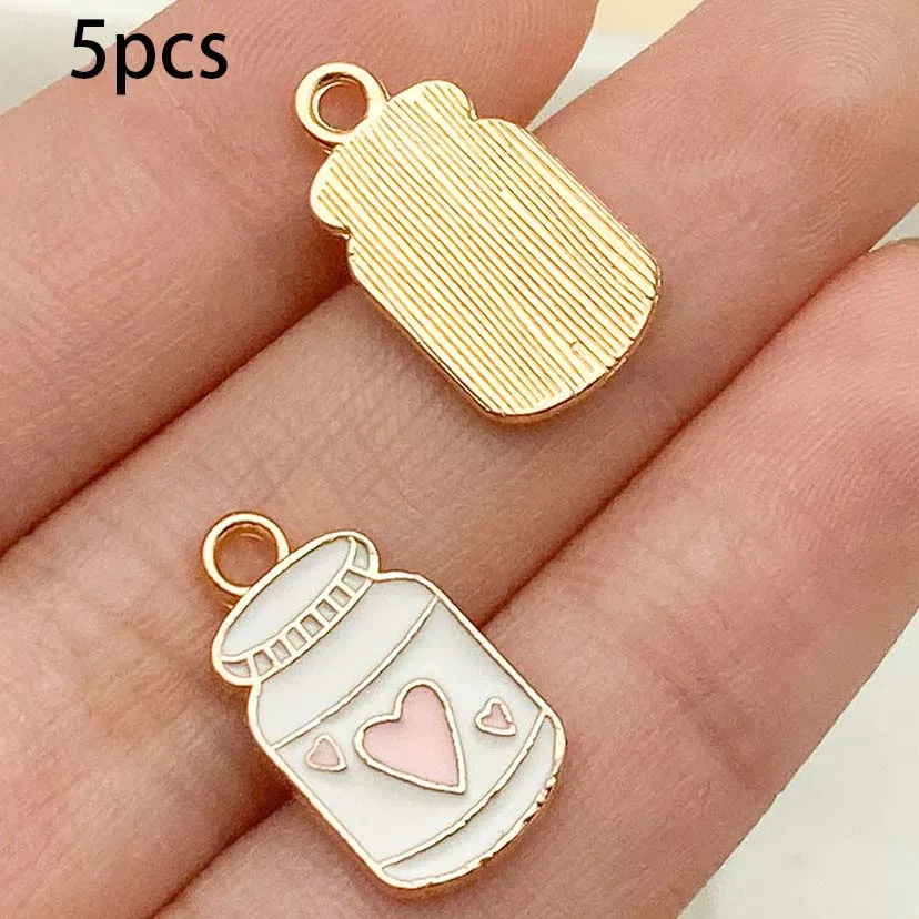 Mix 5/15pcs Alloy Drip Enamel Pink Baby Series PendantAlloy Drip