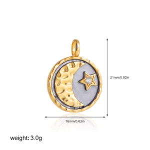 Retro Gold Plated Bracelet with Celestial CharmsRetro Gold Plated - Image 20