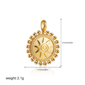 Retro Gold Plated Bracelet with Celestial CharmsRetro Gold Plated - Image 8