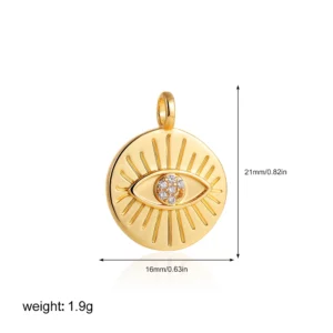 Retro Gold Plated Bracelet with Celestial CharmsRetro Gold Plated - Image 7
