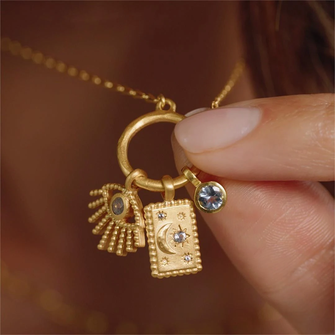 Retro Gold Plated Bracelet with Celestial CharmsRetro Gold Plated - Image 6