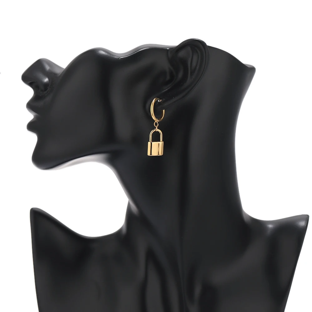 Stainless Steel Gold Huggie Earring Hooks with Loop, Set