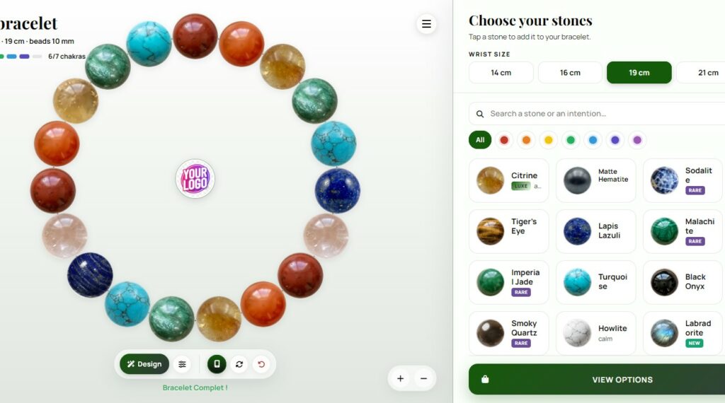 white label crystal bracelet builder